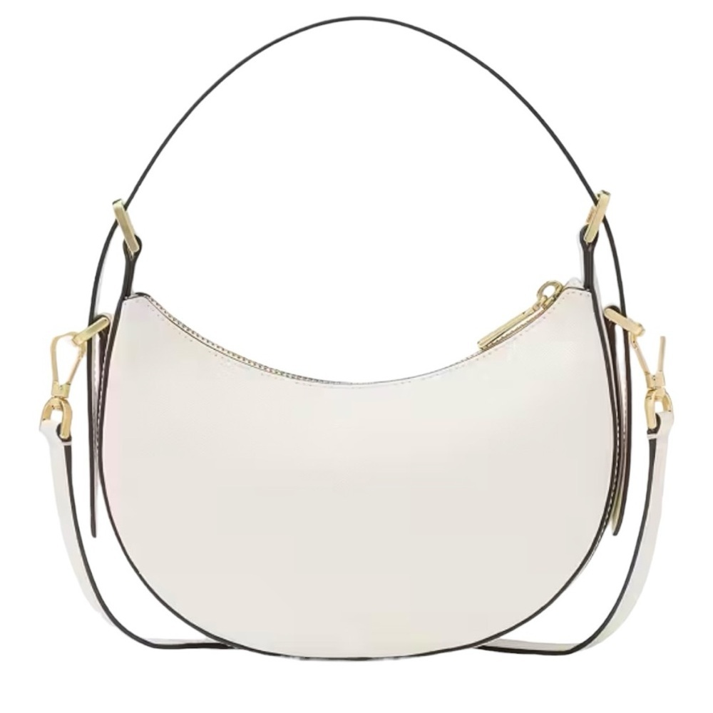 NEW Kate Spade Nova Crescent Shoulder Crossover Leather Bag Light Cream - Picture 5 of 8